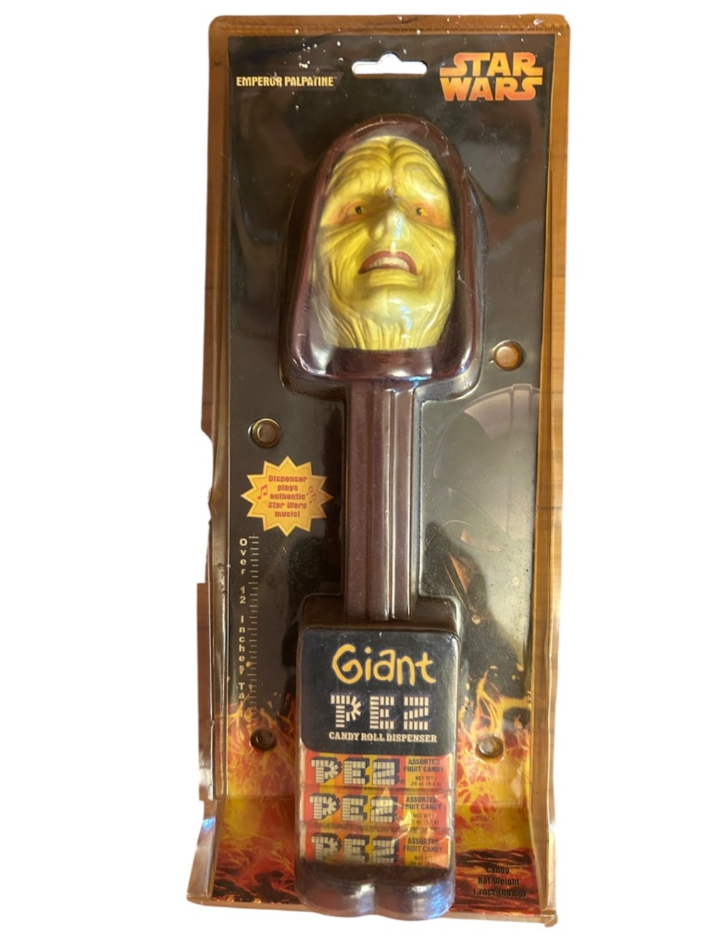 Star Wars Giant PEZ Candy Roll Dispenser w/ Music - Emperor Palpatine Sealed NWT